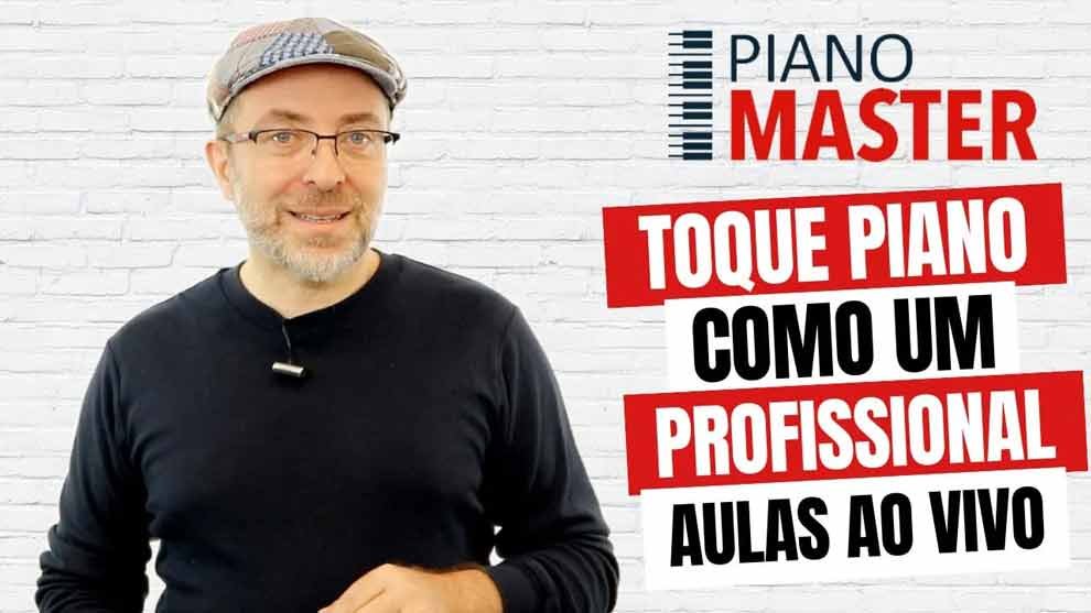 Piano Master, o melhor curso para aprender piano e teclado online com aulas ao vivo e plataforma de estudos